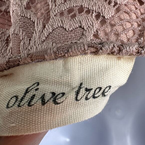 Olive Tree Womens Size Medium Mauve Pink Lace Floral Sleeveless Dress - Picture 7 of 9